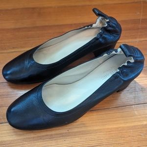 Everlane Black Italian Leather Day Block Ballet Heel